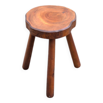 Vintage brutalist tripod stool