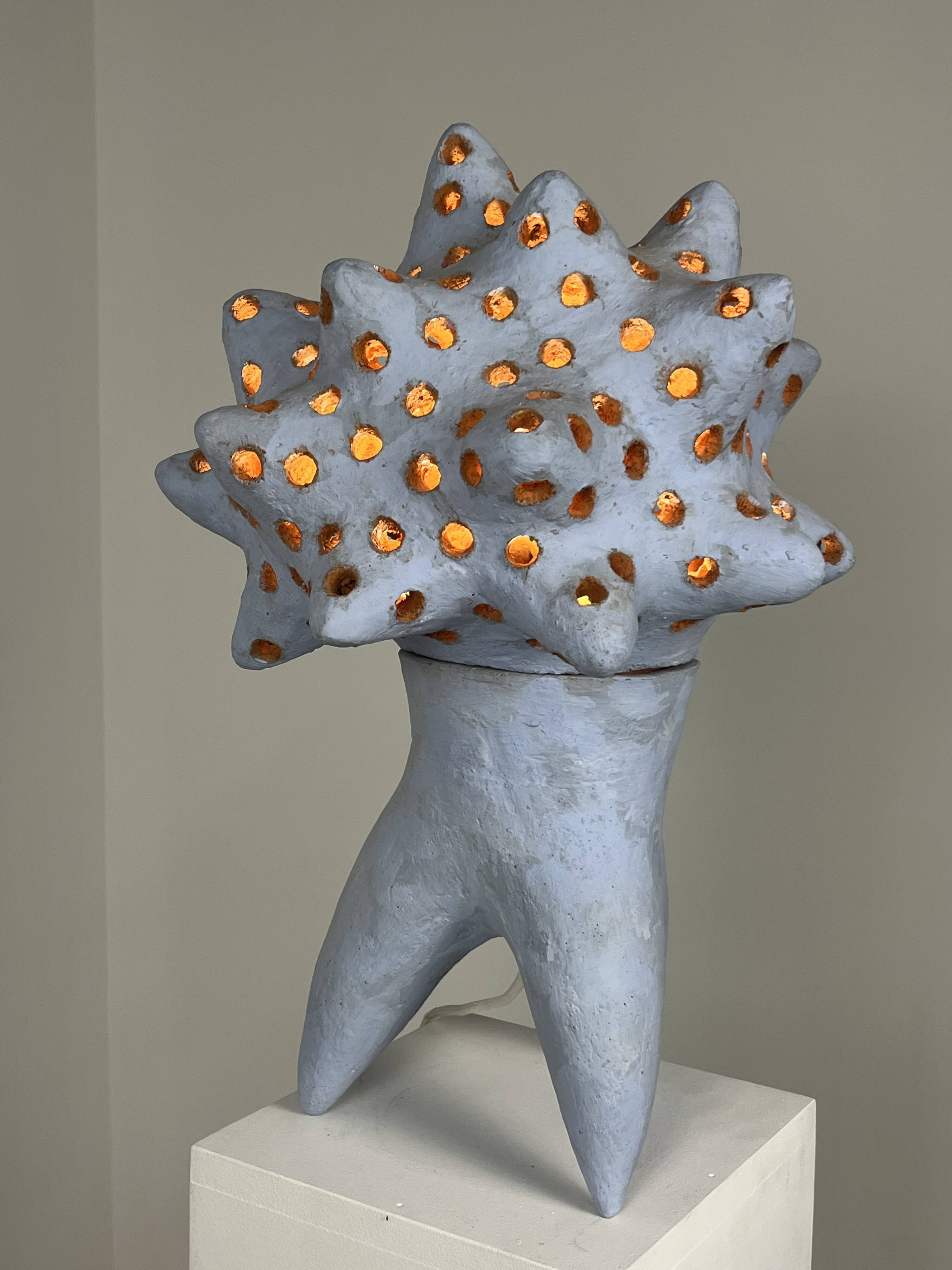 Ceramic lamp by agnes debizet. contemporary ceramist.