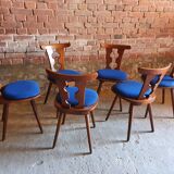Set of 6 brutalist chairs