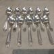 11 silver-plated soup spoons by Christofle Villeroy & Boch, striped