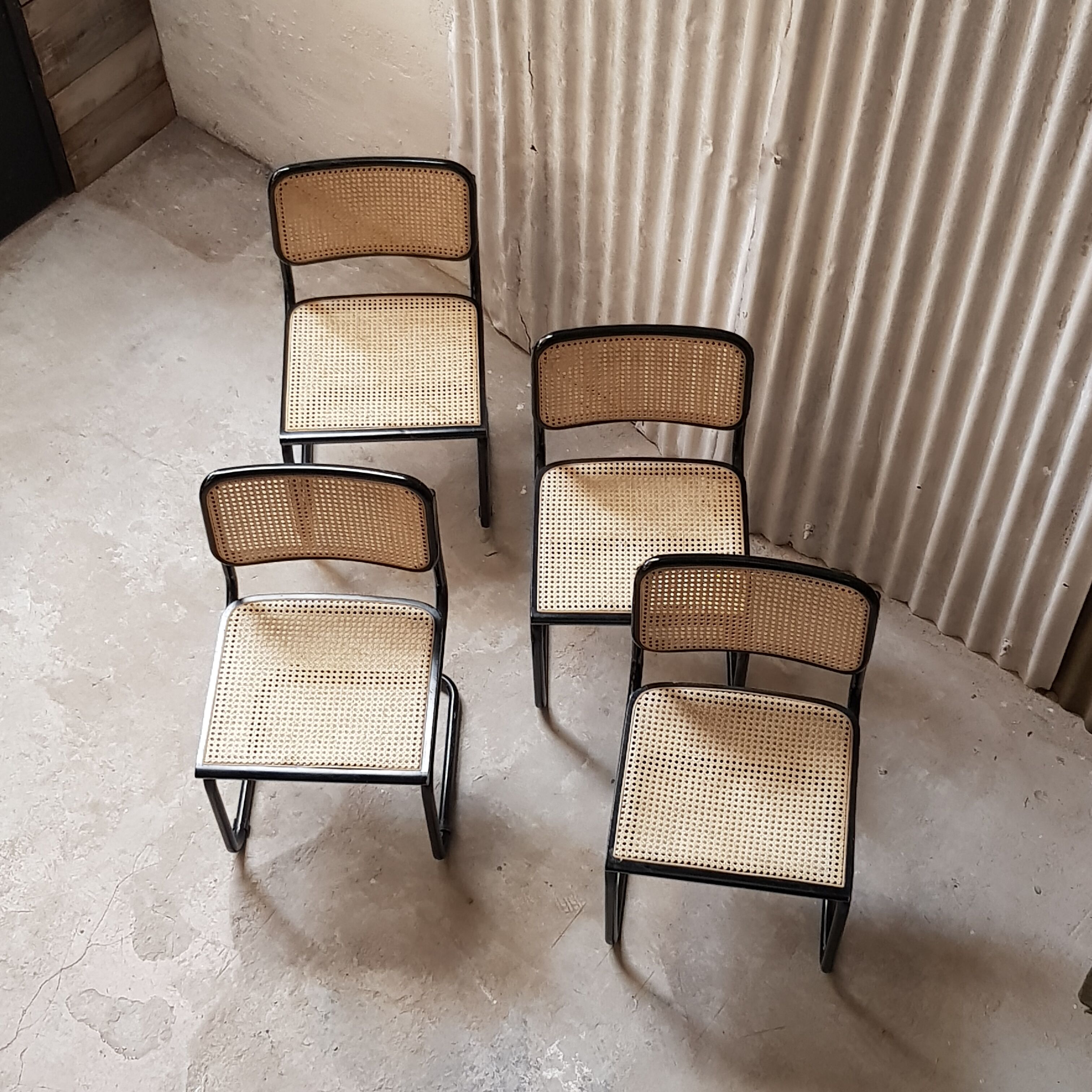4 chairs Cesca b32 by Marcel Breuer