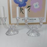 Glass candle holder