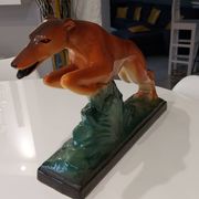 Sculture ceramique lévrier art déco années 1930