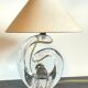 Lampe cristal art déco gravée Paris France