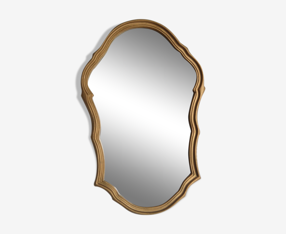 Miroir ancien en bois 35cm x 55cm
