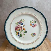 Large ironstone plate Longwy – Shanghai model – Polychrome floral decoration