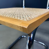 Set of 4 stackable vintage Marcel Breuer style armchairs, made in Italy, 1970s