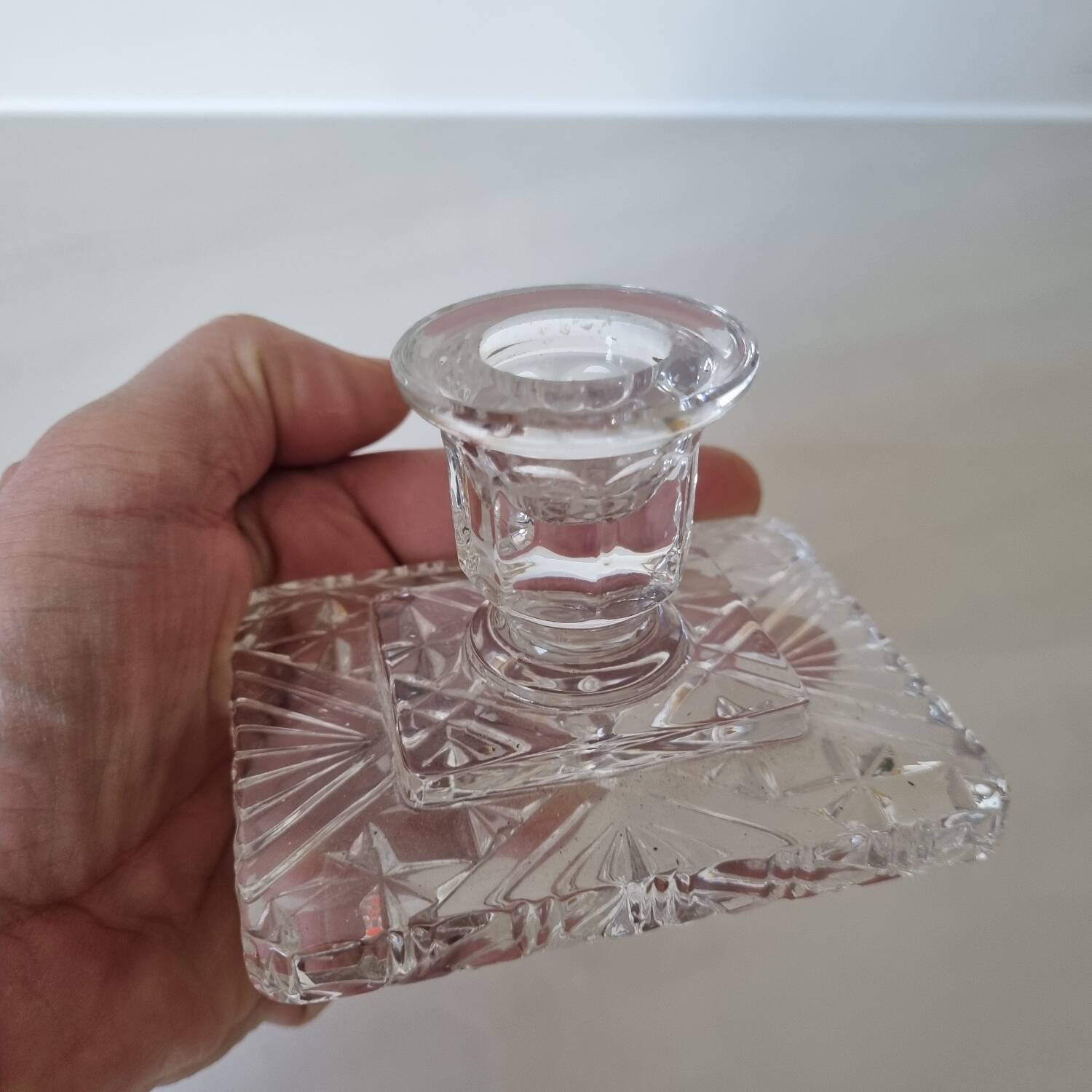 Crystal candle holder