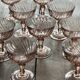 Lot de 9 coupes  à champagne vintage en rosaline