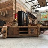 Huge workbench at the beginning of the 20th century transformed into a TV unit