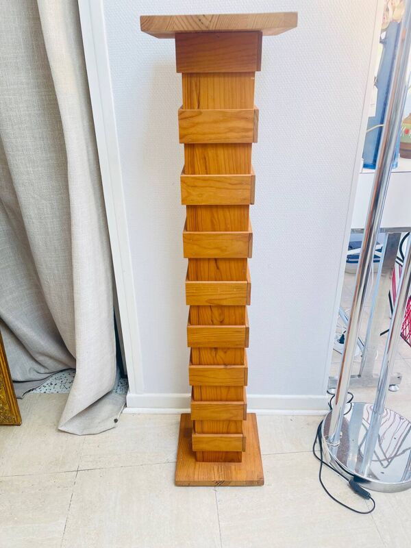 Porte-plantes en bois design – Années 70
