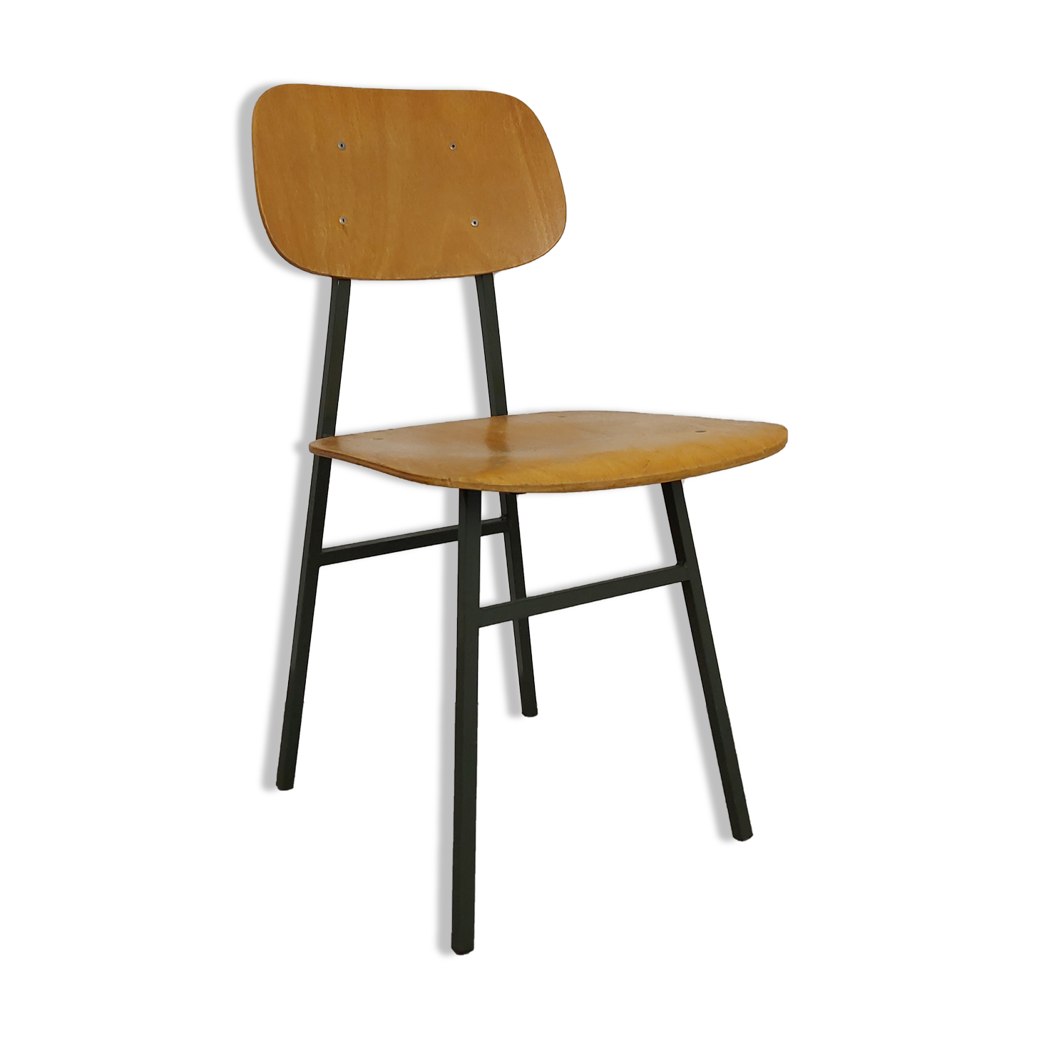 Chair, 1970s, Metal Green Frame