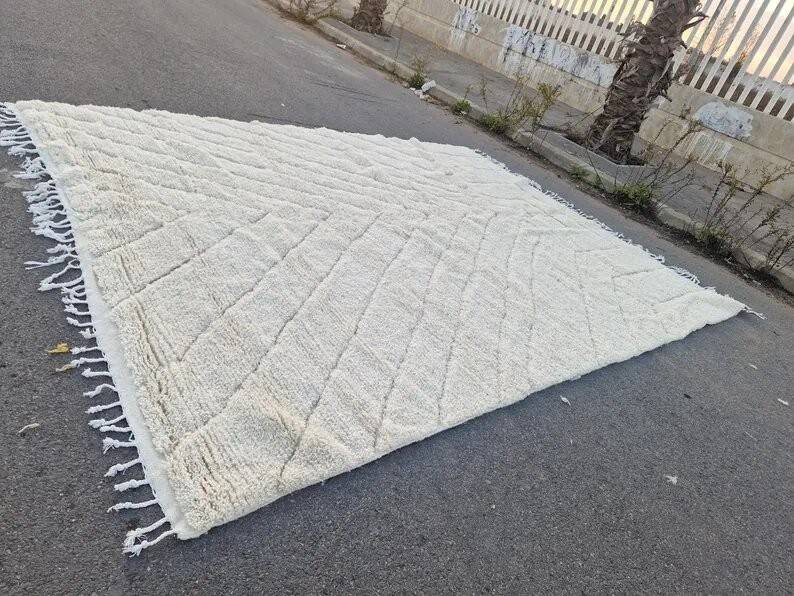 New Large Moroccan Handwoven Wool Rug