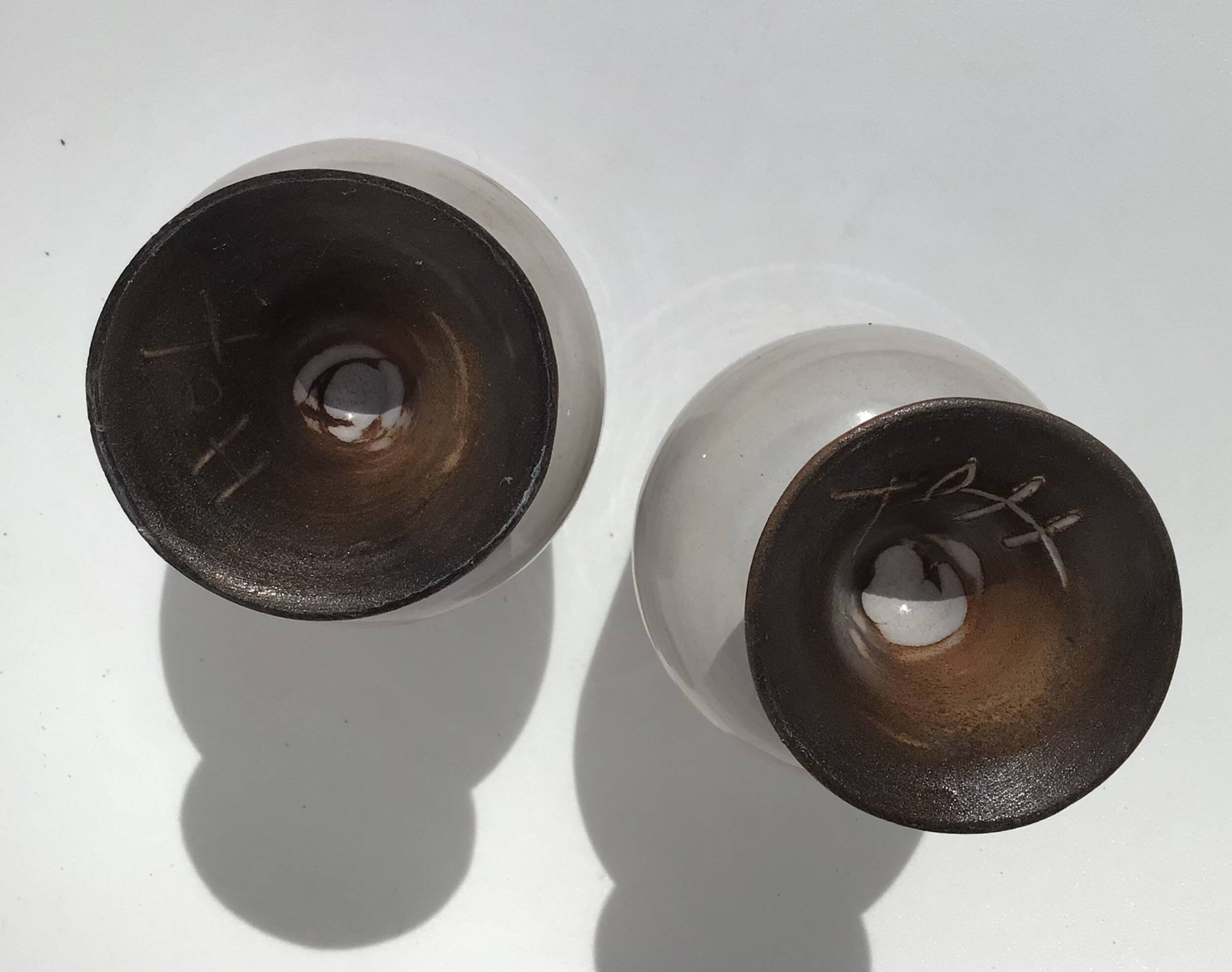 2 Mazagrans signed Gérard Hofmann 50s/60s