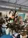 Flower painted metal chandelier