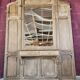Antique oak entrance hall wardrobe. Mirror. Early 20th century.