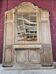 Antique oak entrance hall wardrobe. Mirror. Early 20th century.