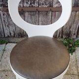 Pair Baumann chairs white seagulls, vintage, 70s