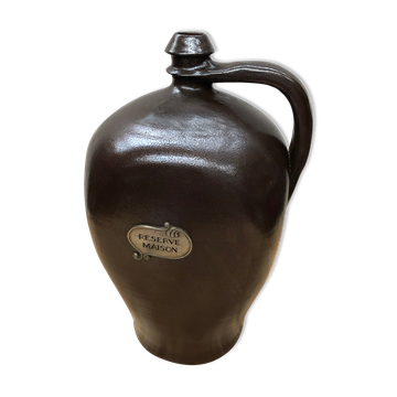 Ancienne jarre grès marron reserve maison made in france vintage