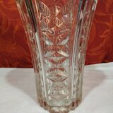 Old tall tall glass vase