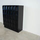 Black brutalist bar cabinet