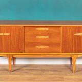 Retro Teak 1960s Long Mid Century Sideboard With Sliding Doors