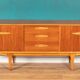 Retro Teak 1960s Long Mid Century Sideboard With Sliding Doors