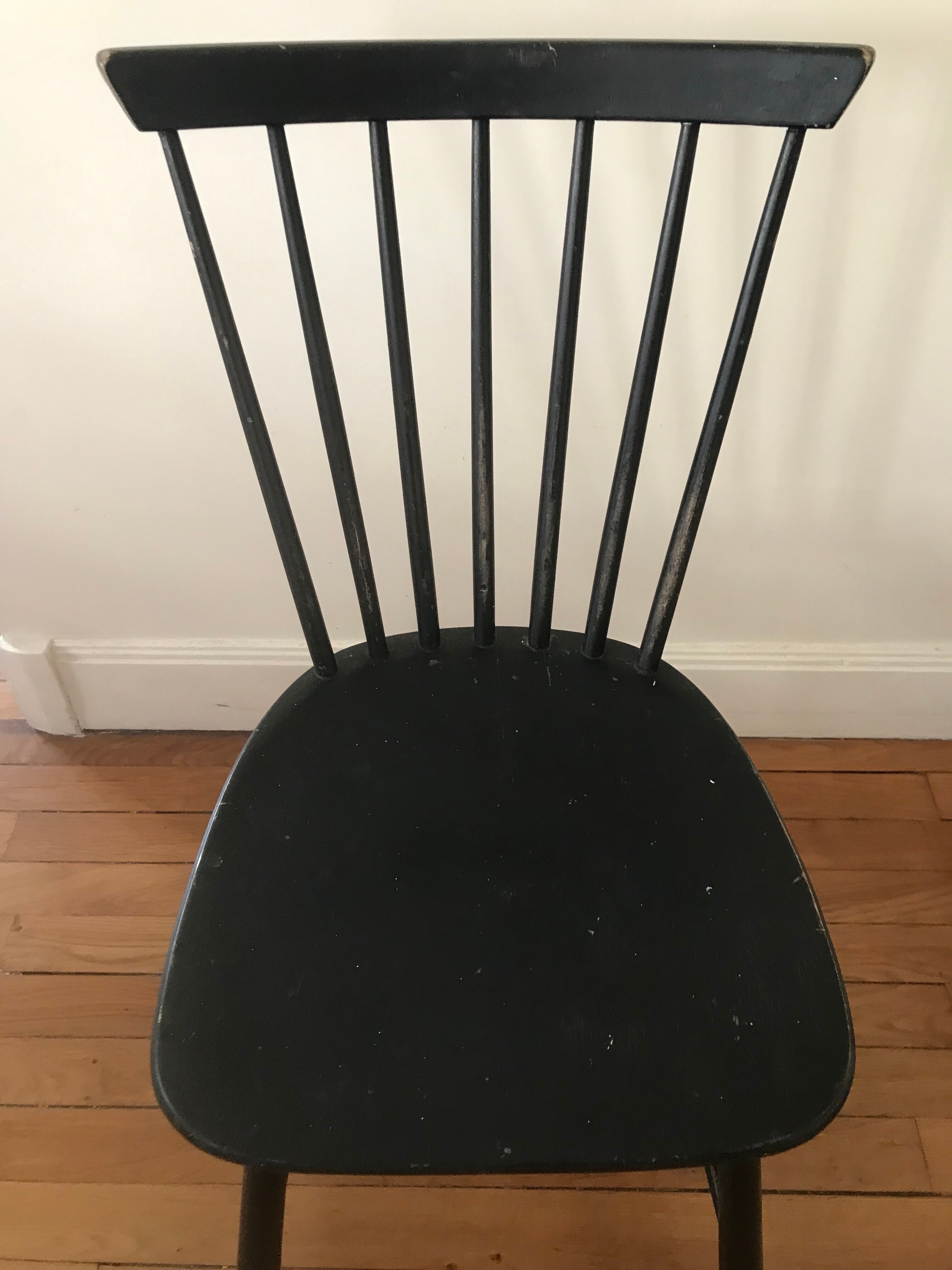 Sweden chair 1960 black bar stamped