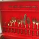 Cutlery set imitation bamboo 144 pieces vintage 1950