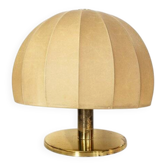 Brass table lamp with Cocoon shade, Italy, 1970s