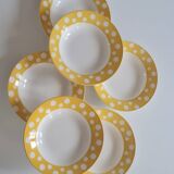 Set of 6 Digoin earthenware plates