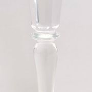 Pair of Vintage Transparent Crystal Flutes attributed to Baccarat