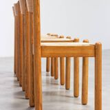 Six dining room chairs with mulch seats 1970
