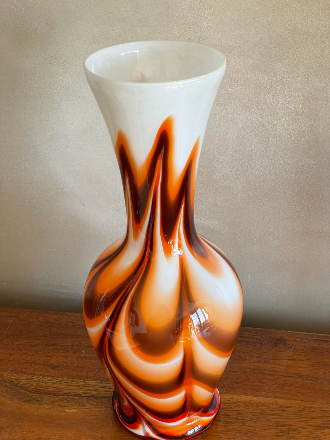 Colored glass vase