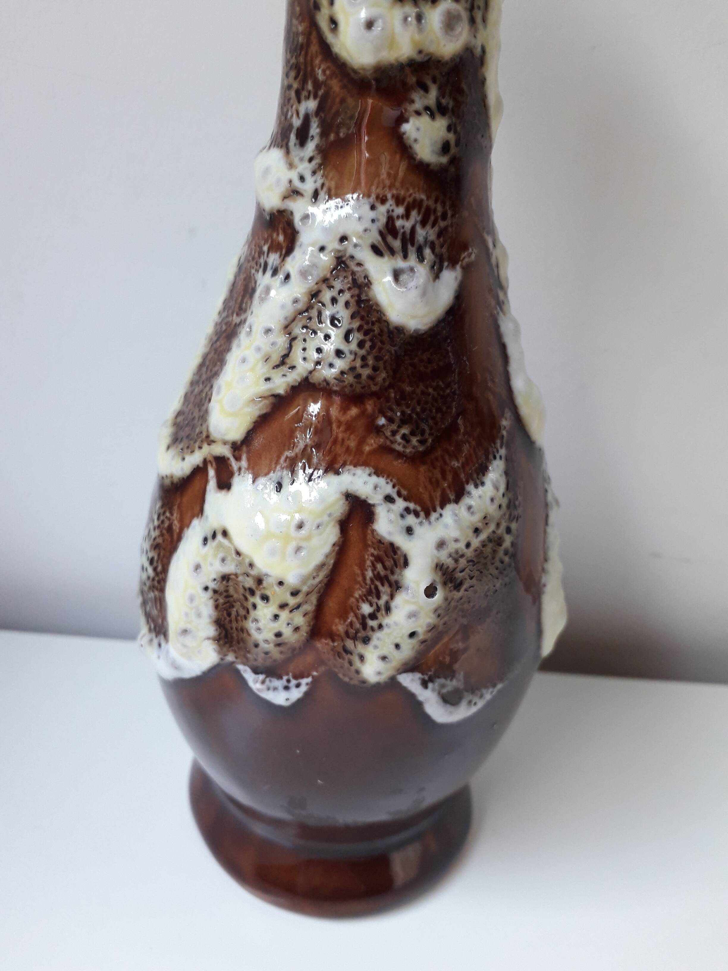 Fat Lava Pottery Vase Ocean Rock