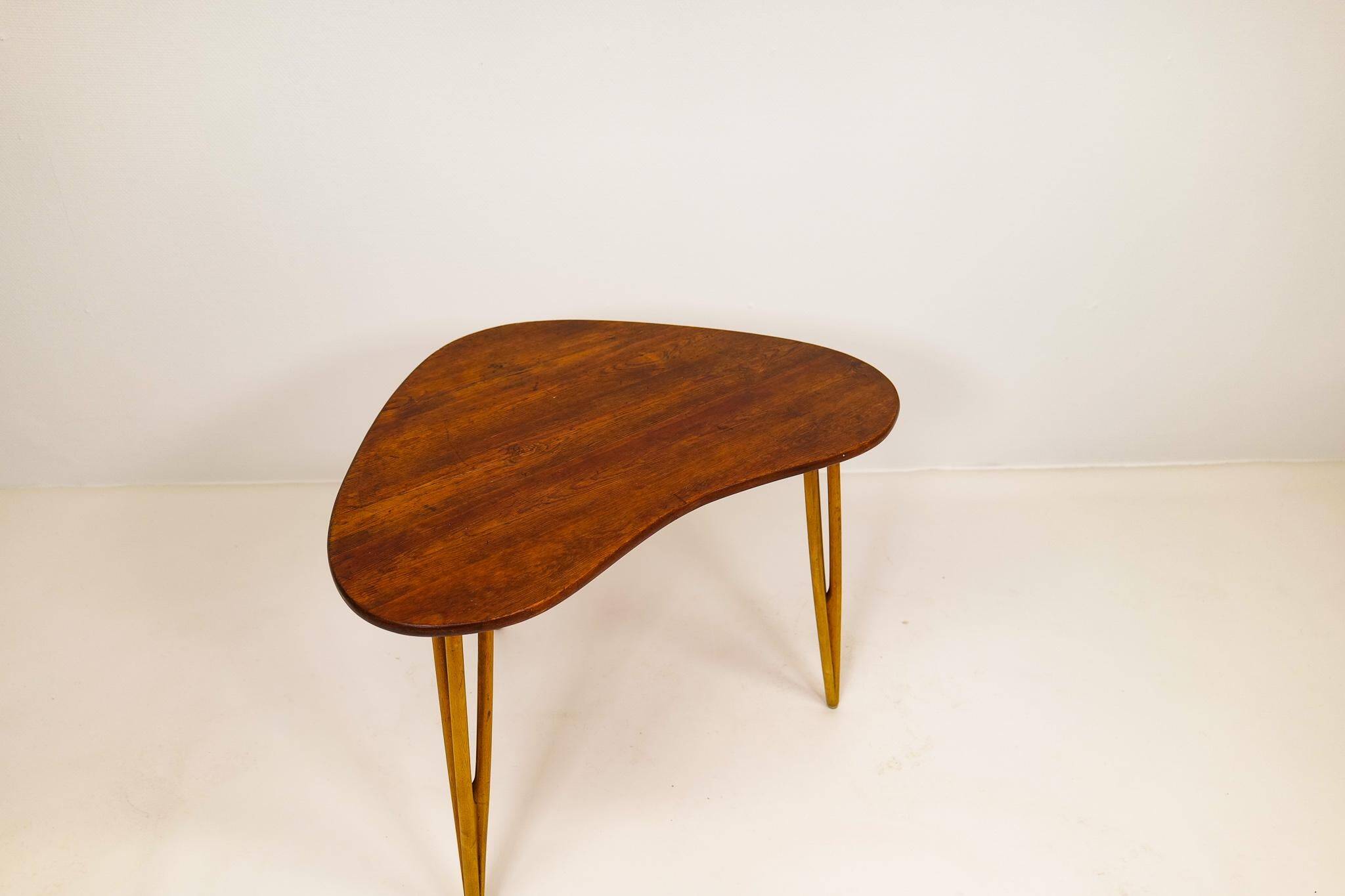 Table basse unique de style suédois moderne par Bo Fjaestad, Suède, années 1950