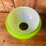 Green and white opaline lampshade from the 70s.