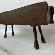 Brutalist solid wooden flower plante, 1970's