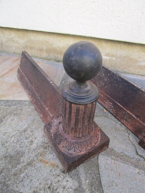 Pair of ancient cast iron channels