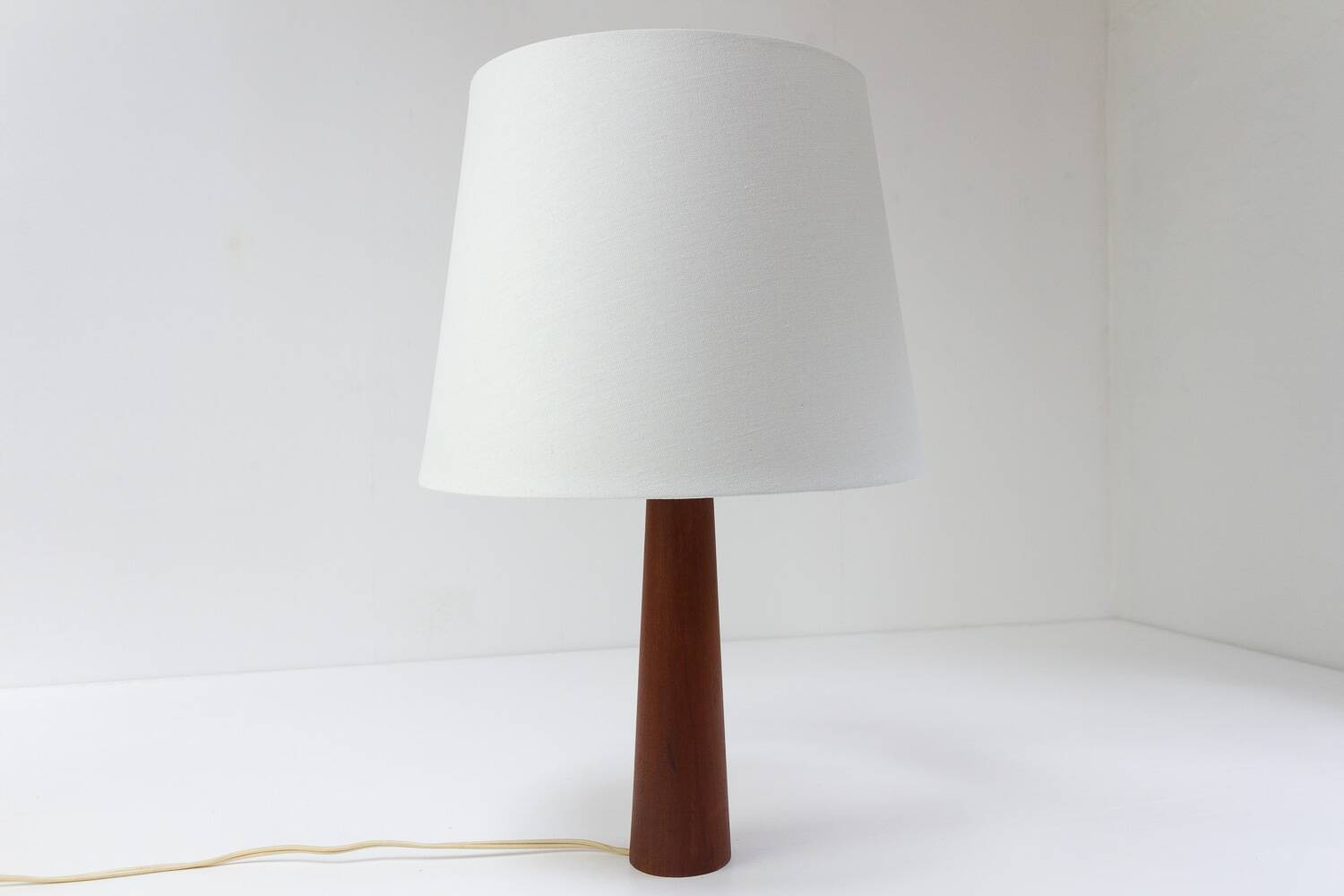Vintage Danish Teak Table Lamp, 1960s