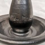 Grand bougeoir, vase . céramique signée jean marais