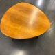 1950s natural oak tripod coffee table