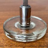 Mid-century modern glass and metal door handle from the space age, Germany, 1960s.