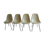 4 Herman Miller cream Eames shell chairs