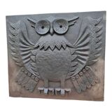 Psychedelic fireplace plate