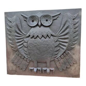 Psychedelic fireplace plate