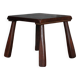 Brutalist wooden stool, vintage side stool, plant stand.