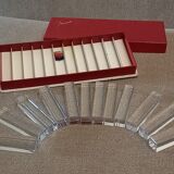 12 Baccarat crystal knife holders