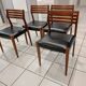 Suite of 4 chairs Scandinavian teak vintage 1970s