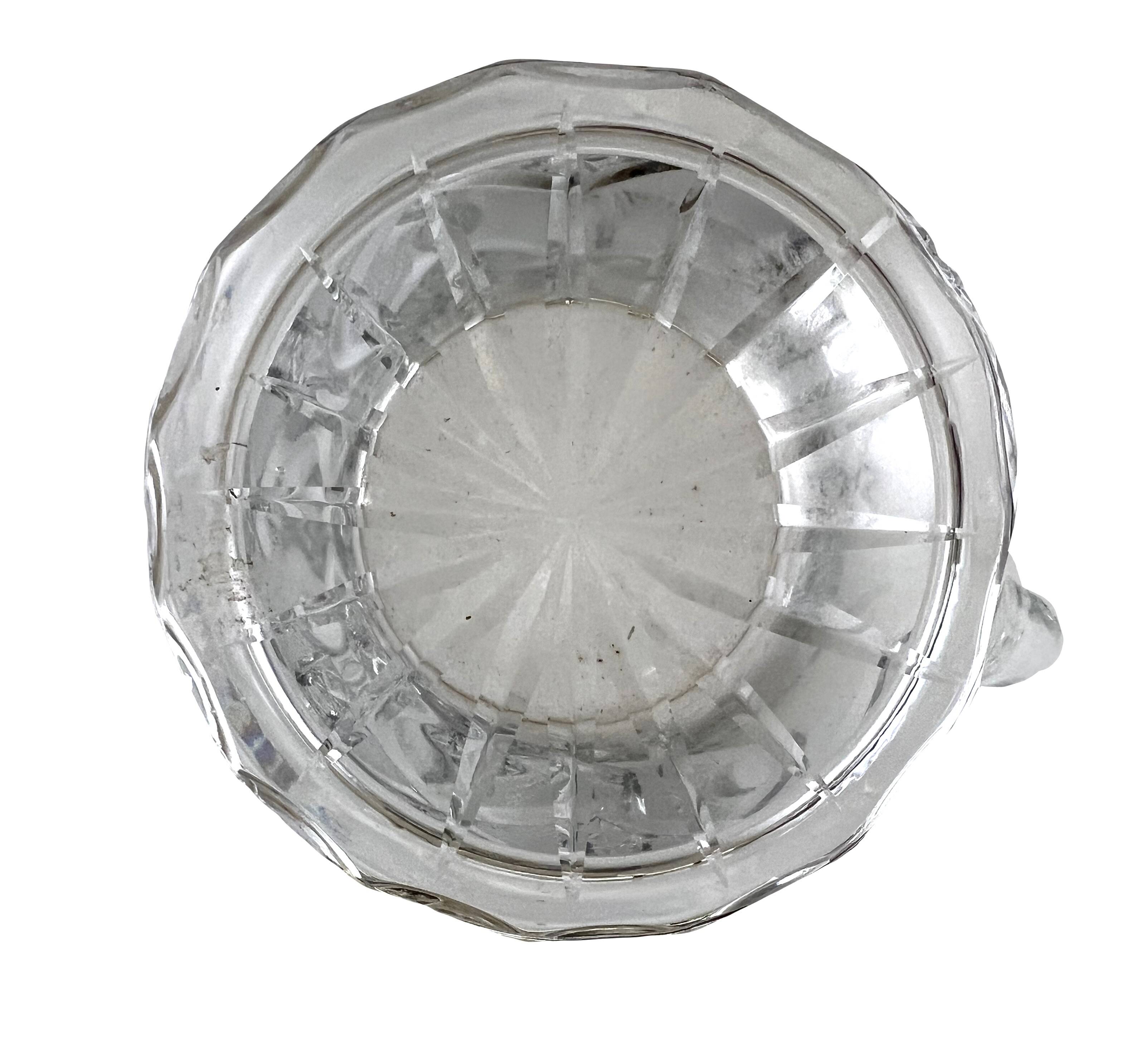 Cut crystal pitcher carafe